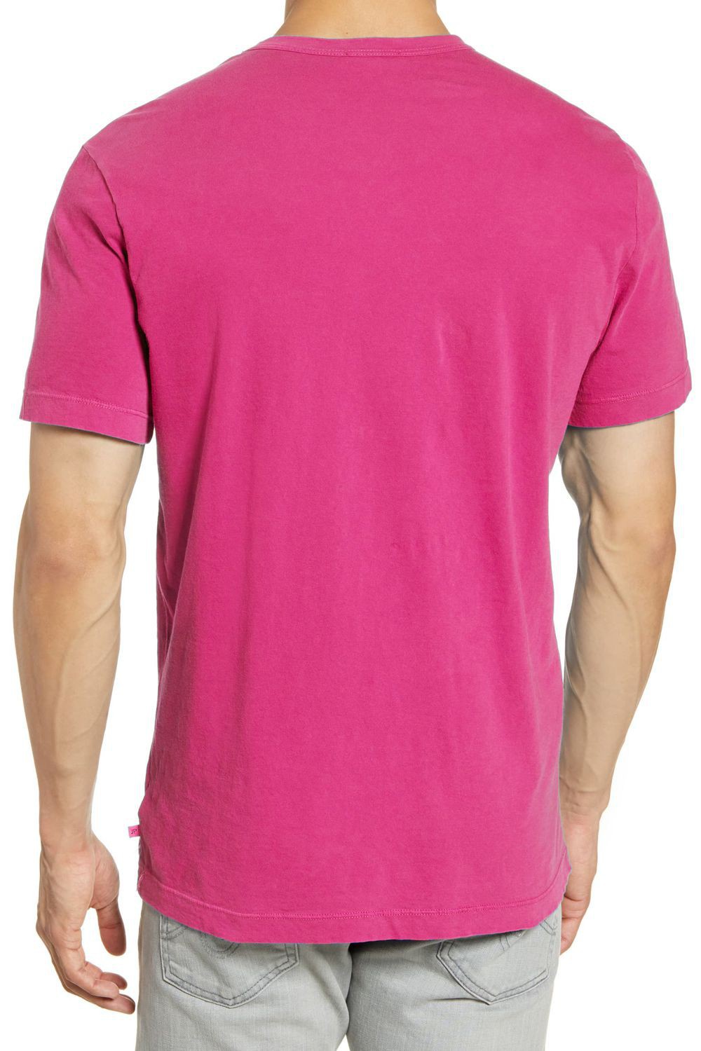 T Shirt Manches Courtes Uni Col Rond Kebello Couleur Rose Taille S